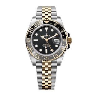 Rolex GMT-Master II Black Dial Metal Bracelet Men's Watch (Ref. 022)