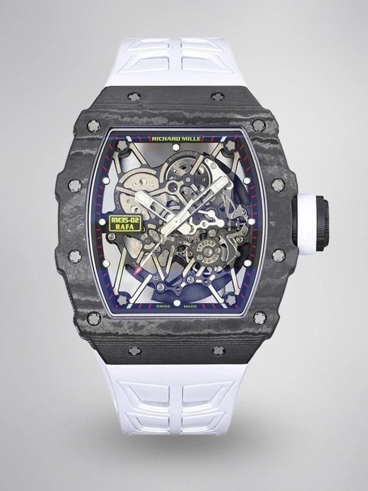 ZF Factory Richard Mille RM 35-02 Rafael Nadal Carbon Fiber Red Bezel V7 Super Clone Watch
