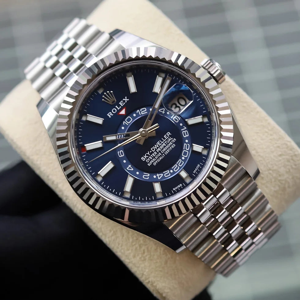 Rolex Sky-Dweller Blue Dial 42 mm Metal Bracelet Men's Watch (Ref. 053)