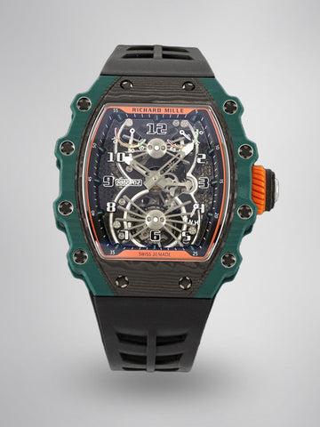 Richard Mille RM 21-02 Mechanical Tourbillon Aerodyne Quartz TPT Carbon Titanium Skeleton Dial Replica Watch
