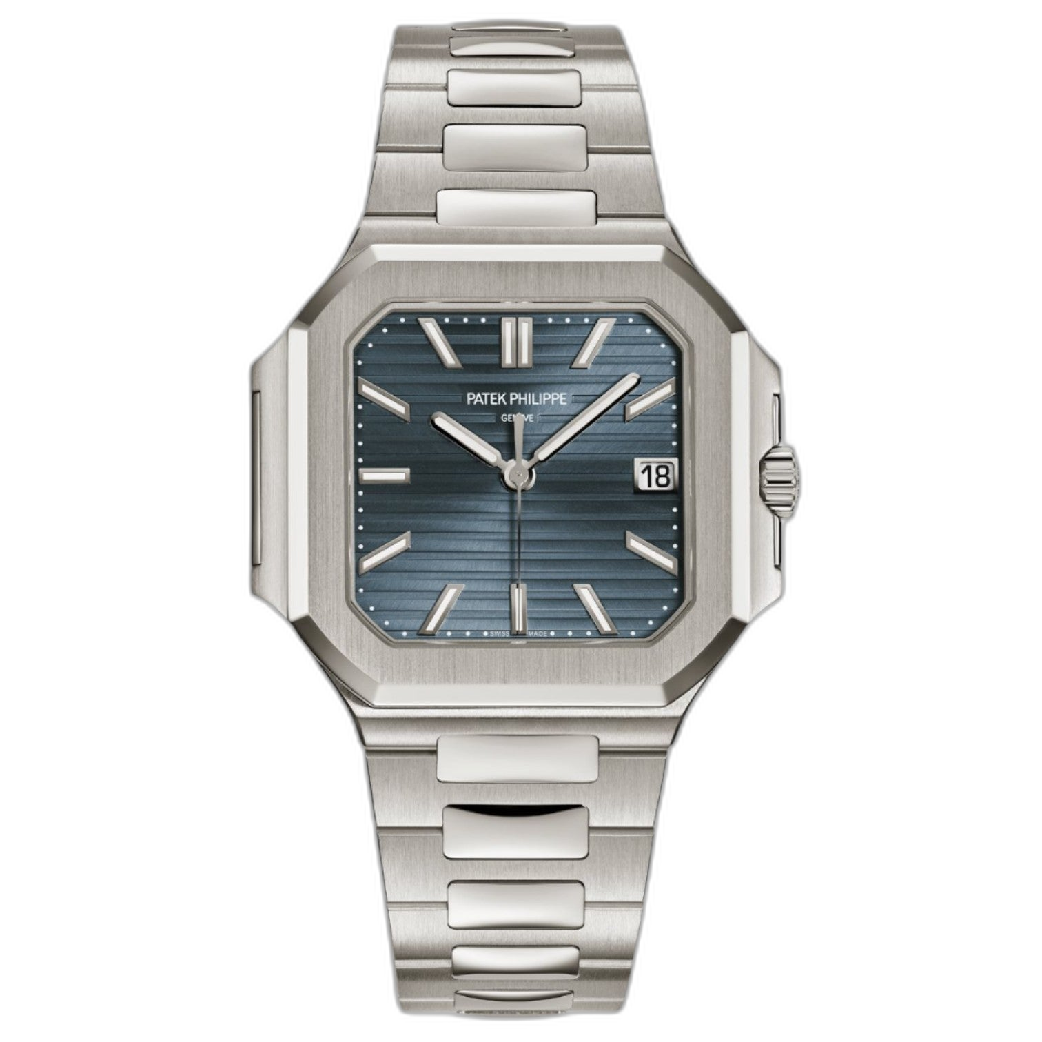 Patek Philippe Blue Dial 45 mm Stainless Steel Bracelet Men's Watch (Ref. V1)