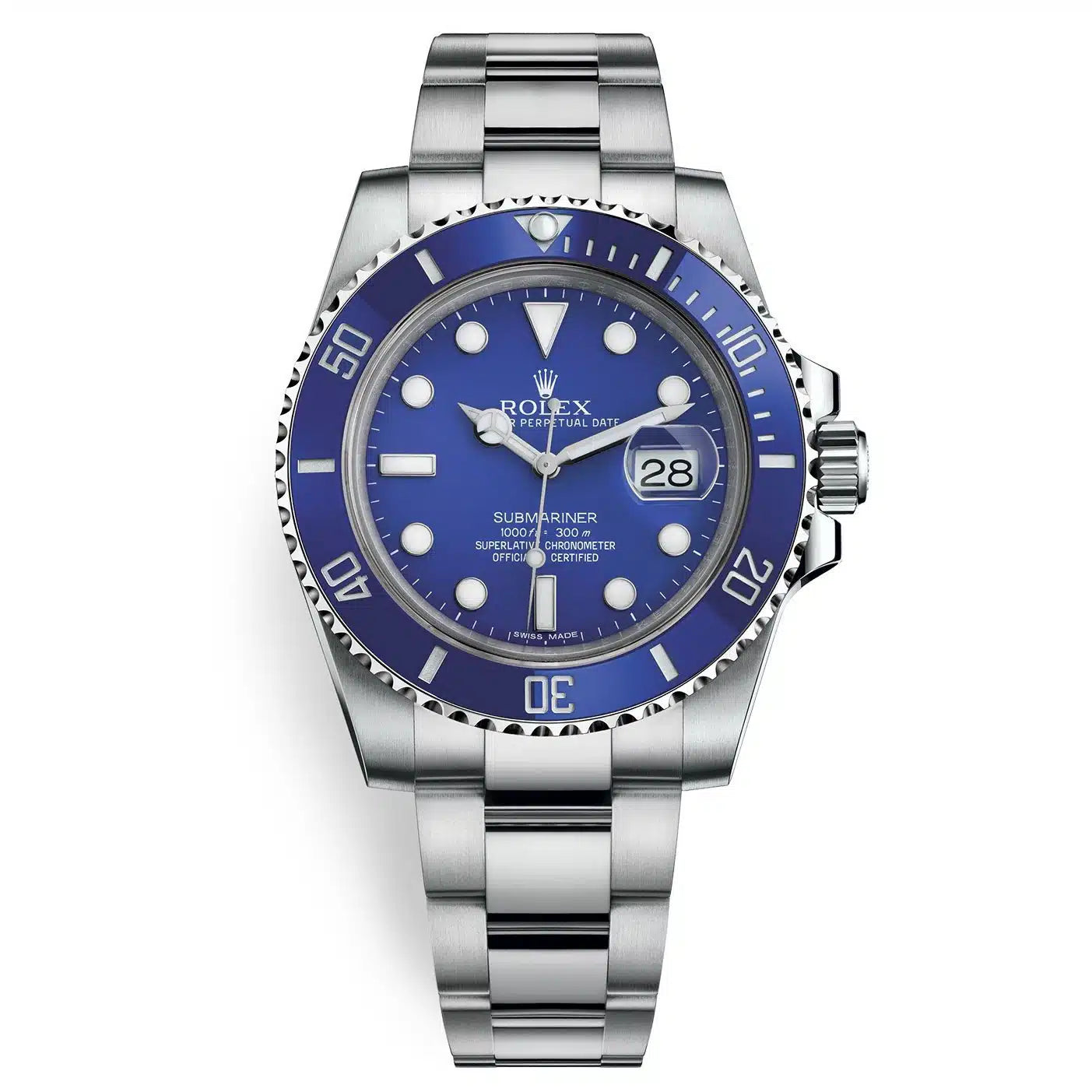 Rolex Submariner Blue Dial 41 mm Metal Bracelet Men's Watch (Ref. 073)