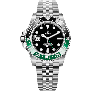 Rolex GMT-Master II Black Dial Metal Bracelet Men's Watch (Ref. 091)