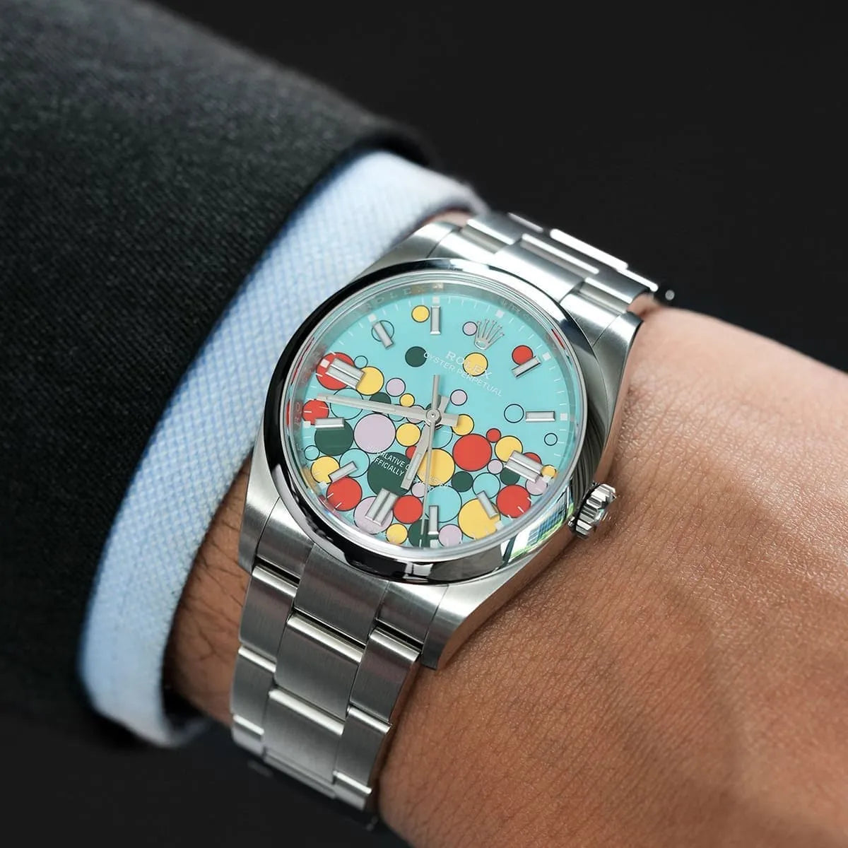 Rolex Perpetual 41 mm Metal Bracelet Men's Watch (Ref. 055)