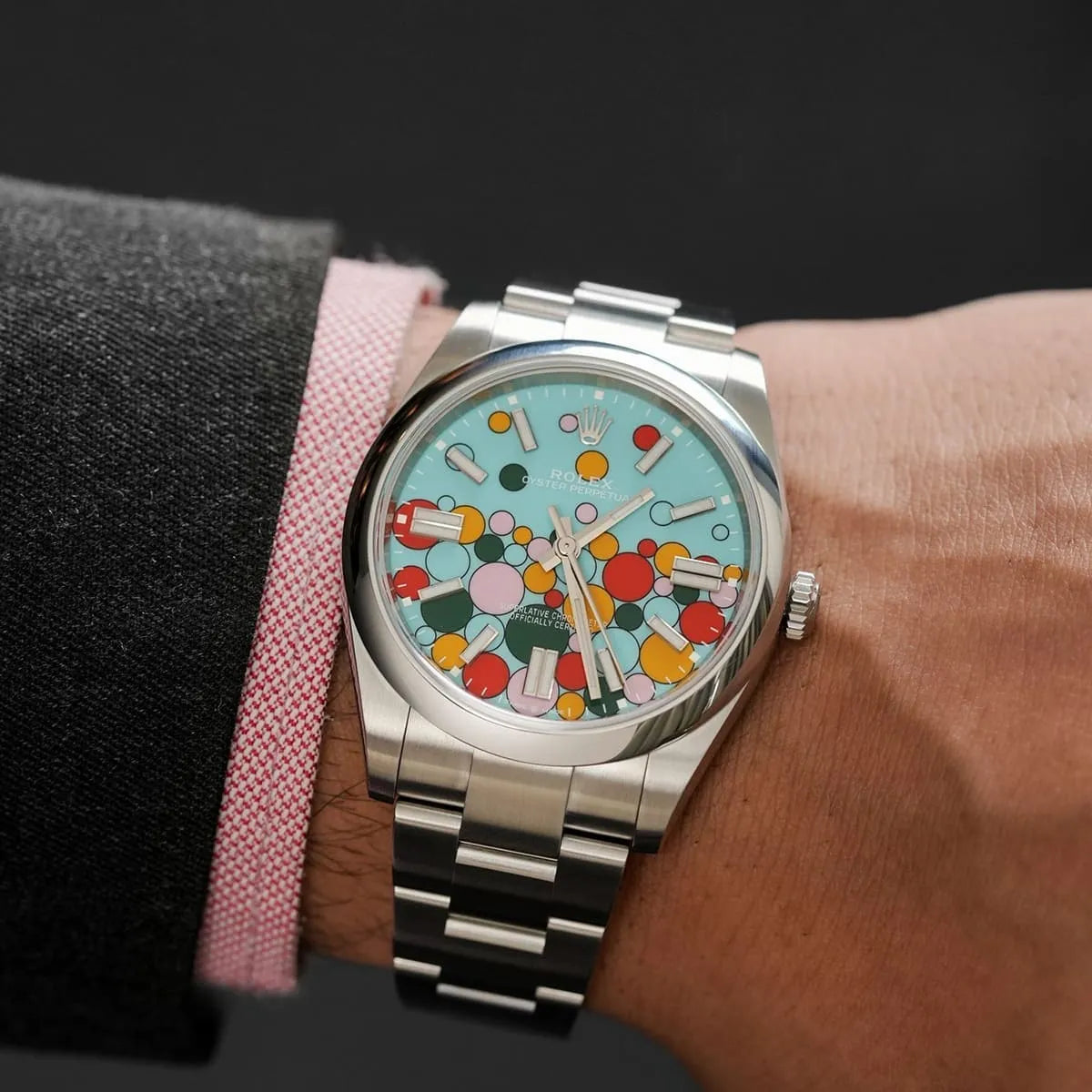 Rolex Perpetual 41 mm Metal Bracelet Men's Watch (Ref. 055)