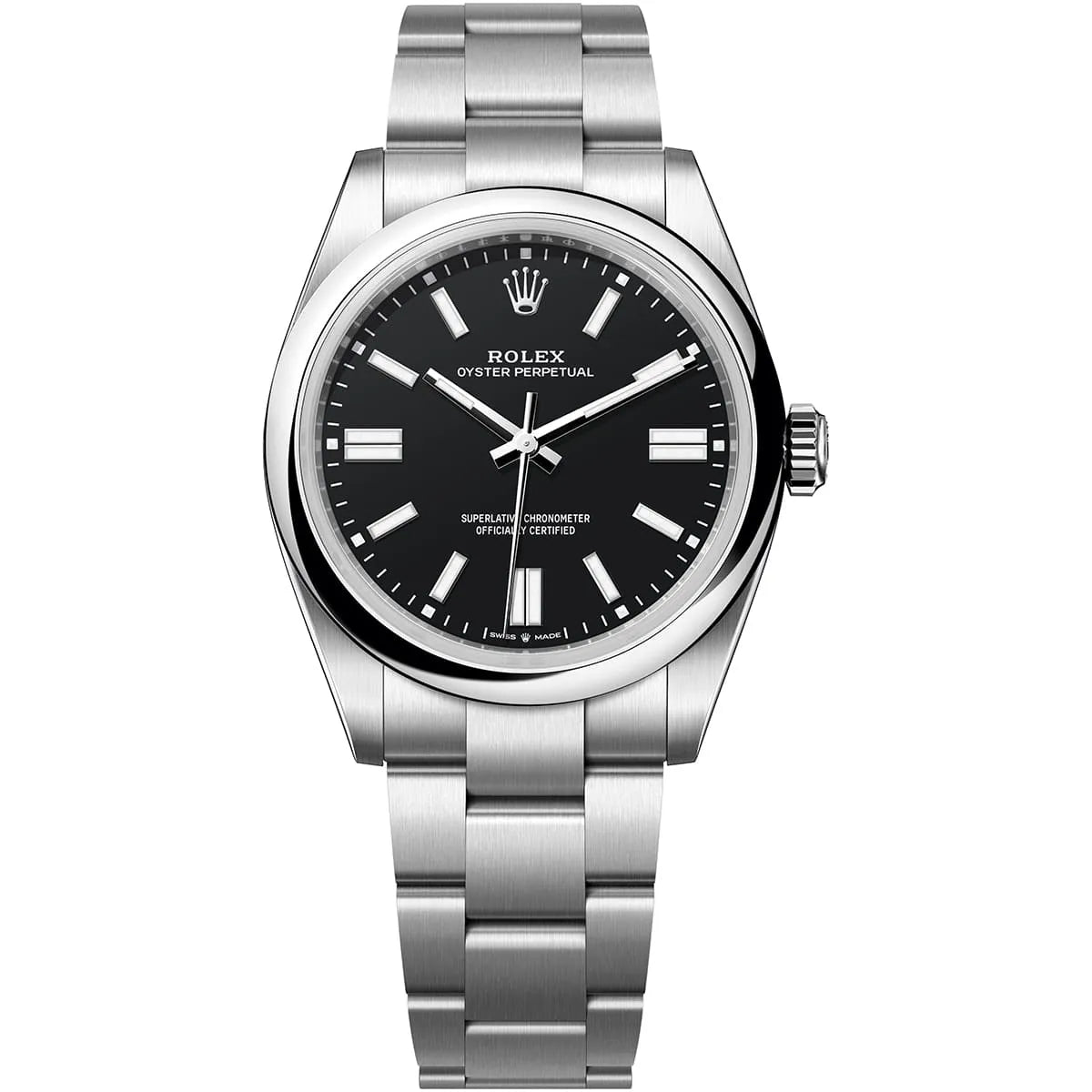 Rolex Perpetual Black Dial 41 mm Metal Bracelet Men's Watch