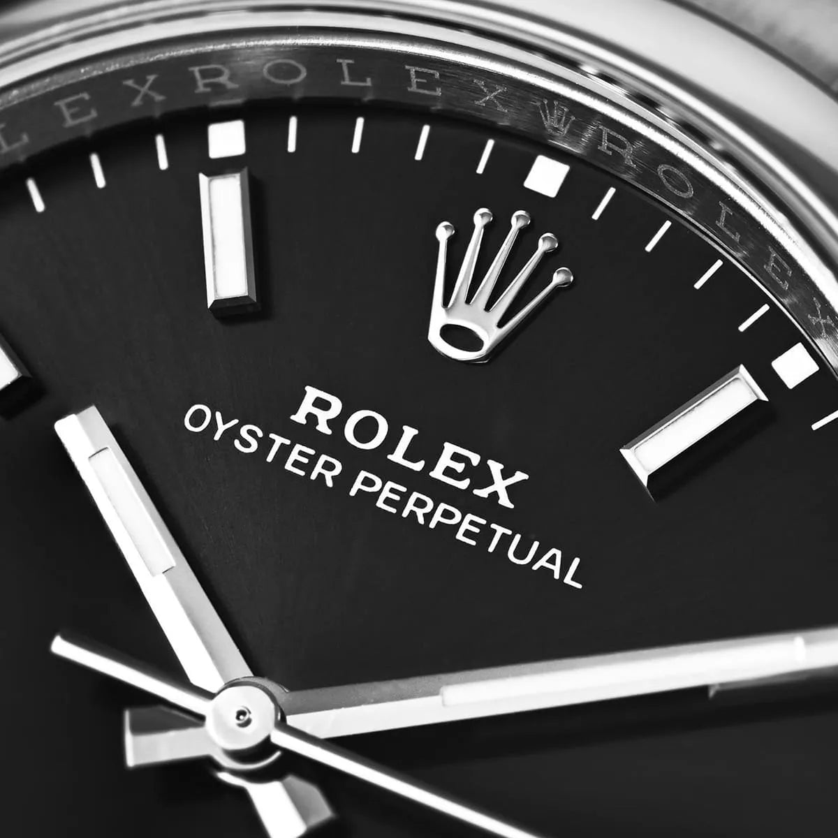 Rolex Perpetual Black Dial 41 mm Metal Bracelet Men's Watch