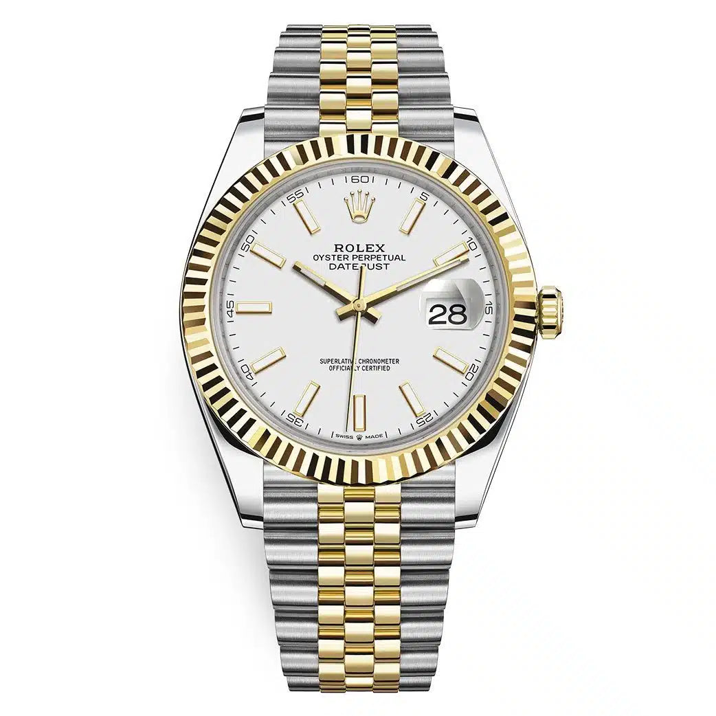Rolex Datejust White Dial 41 mm Metal Bracelet Men's Watch (Ref. 083)
