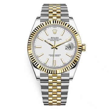 Rolex Datejust White Dial 41 mm Metal Bracelet Men's Watch (Ref. 083)