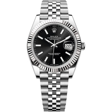 Rolex Datejust Black Dial 41 mm Metal Bracelet Men's Watch (Ref. 031)