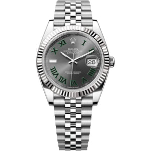 Rolex Datejust Gray Dial 41 mm Metal Bracelet Men's Watch (Ref. 025)
