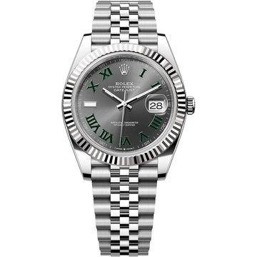 Rolex Datejust Gray Dial 41 mm Metal Bracelet Men's Watch (Ref. 025)