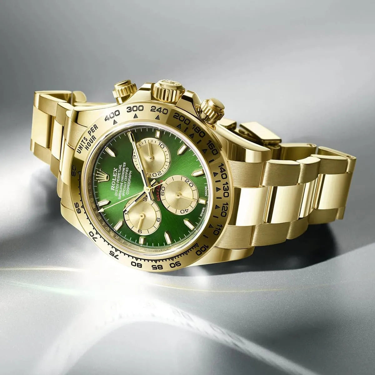 Rolex Daytona Green Dial 43 mm Metal Bracelet Men's Watch (Ref. 095)