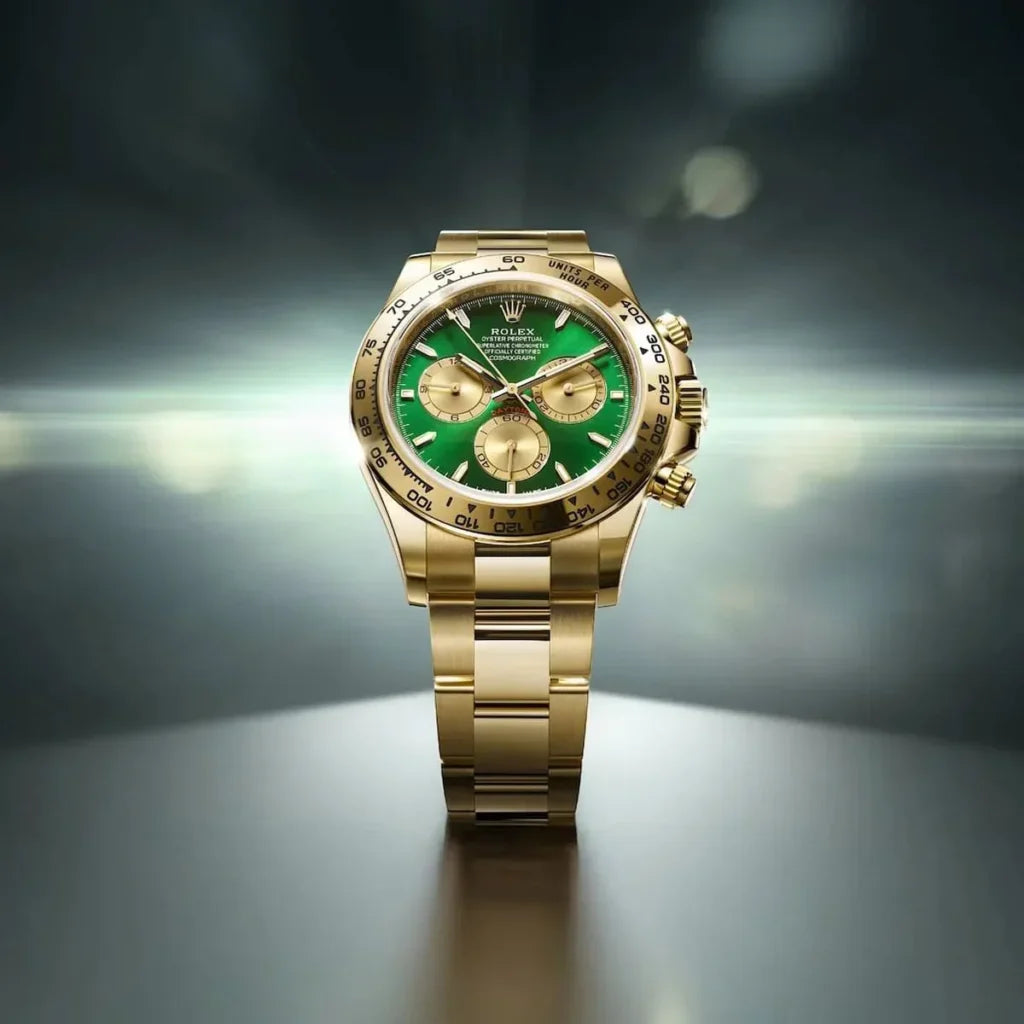 Rolex Daytona Green Dial 43 mm Metal Bracelet Men's Watch (Ref. 095)