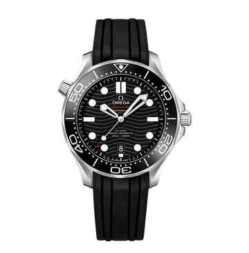 Omega Seamaster Diver 300M Stainless Steel Black Dial Ceramic Bezel Rubber Strap