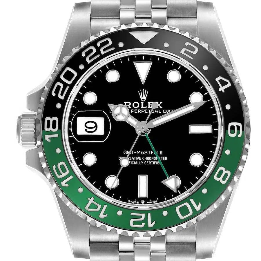 Rolex GMT-Master II Black Dial Metal Bracelet Men's Watch (Ref. 091)
