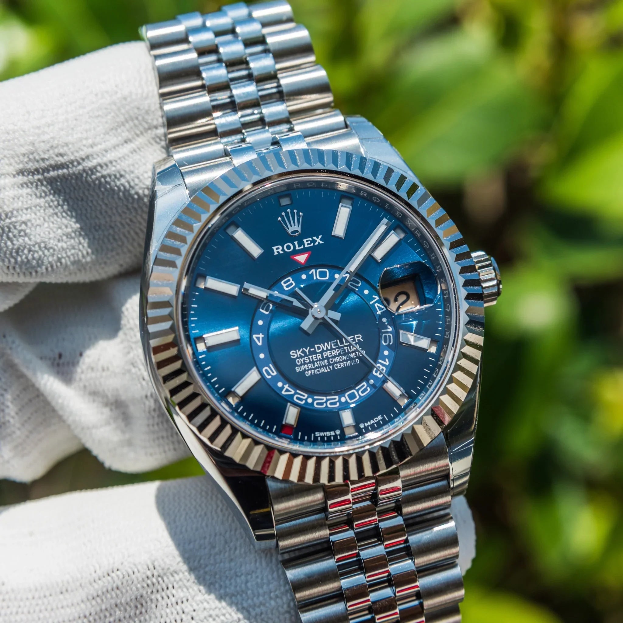 Rolex Sky-Dweller Blue Dial 42 mm Metal Bracelet Men's Watch (Ref. 053)
