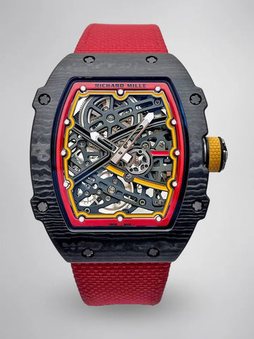 UMI RM 67-02 Alexander Zverev Skeleton Red Dial Red Strap Carbon Fiber Sports Replica Watch