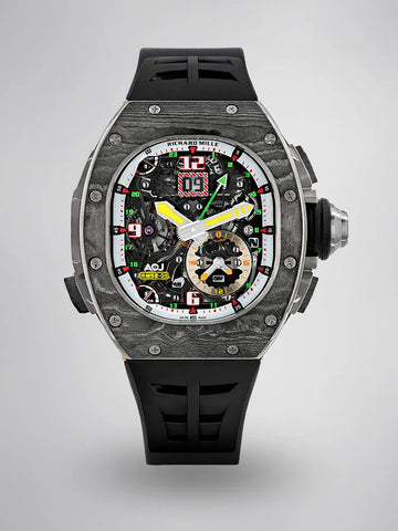 Richard Mille RM 62-01 Tourbillon Vibrating Alarm Watch Carbon TPT Case Skeleton Dial Super Clone