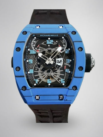 Replica Richard Mille RM022 Blue Carbon Skeleton Dial Automatic Movement 40x50mm