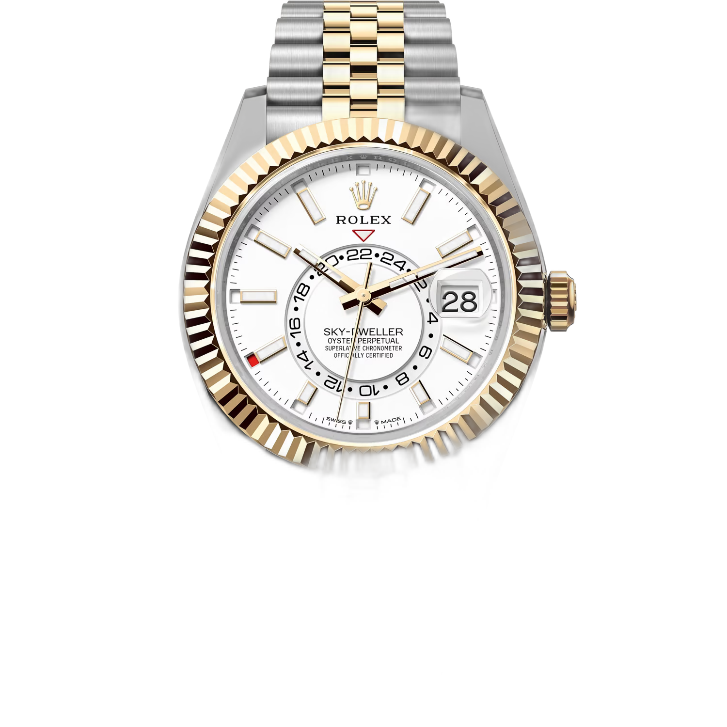 Rolex Sky-Dweller White Dial 43 mm Metal Bracelet Men's Watch (Ref. 052)