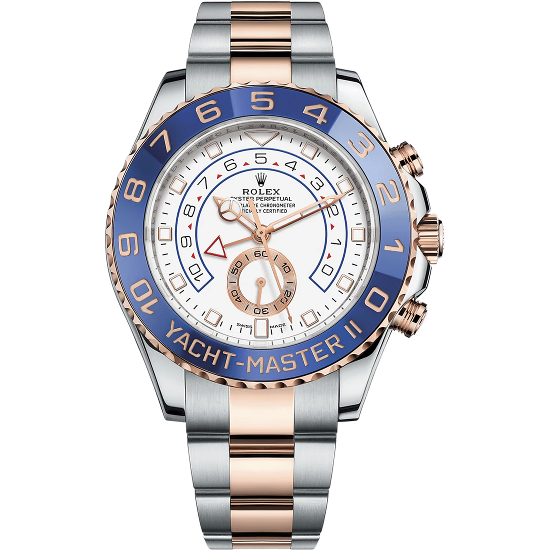 Rolex Yacht-Master II White Dial 44 mm Metal Bracelet Men's Watch (Ref. 086)