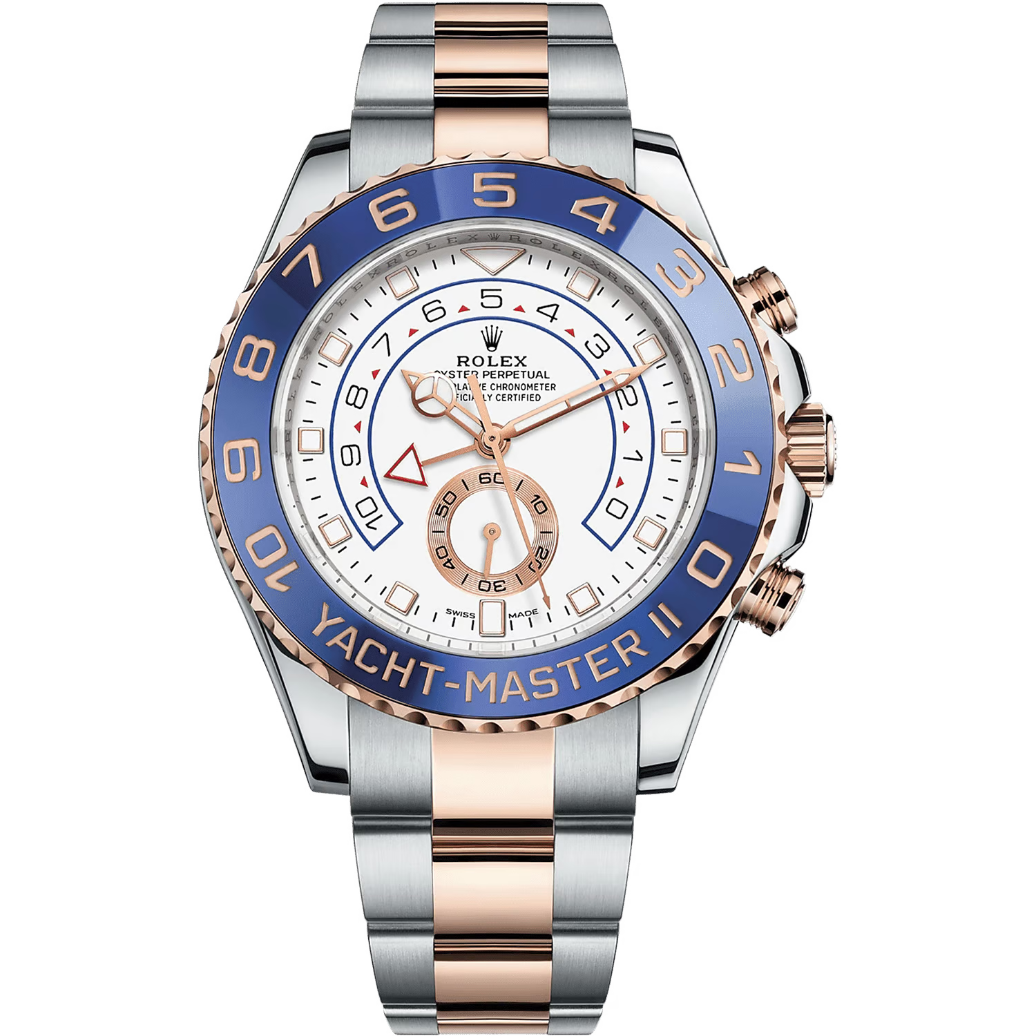 Rolex Yacht-Master II White Dial 44 mm Metal Bracelet Men's Watch (Ref. 086)