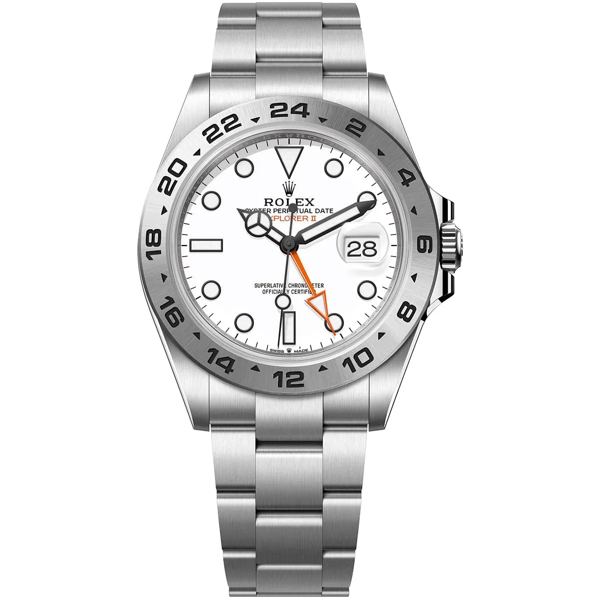 Rolex Explorer II White Dial Metal Bracelet Men's Watch