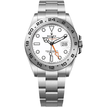 Rolex Explorer II White Dial Metal Bracelet Men's Watch
