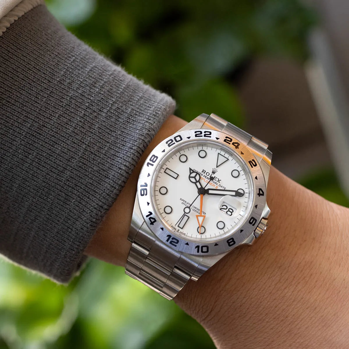 Rolex Explorer II White Dial Metal Bracelet Men's Watch