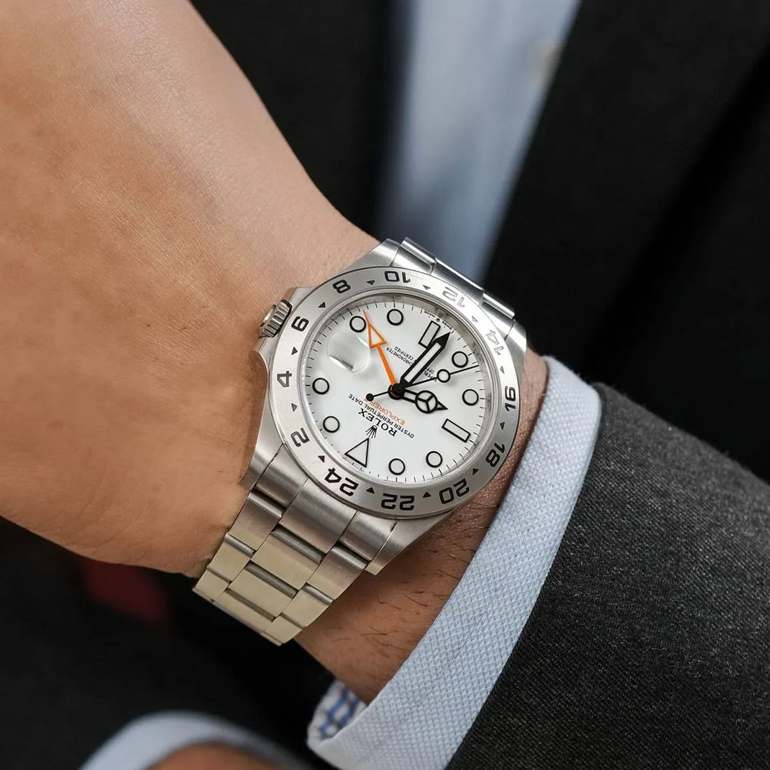 Rolex Explorer II White Dial Metal Bracelet Men's Watch