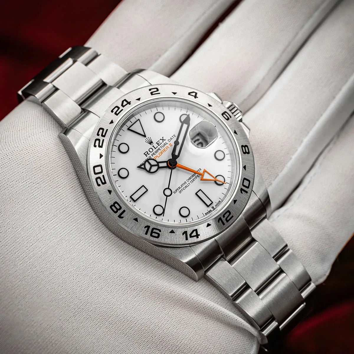Rolex Explorer II White Dial Metal Bracelet Men's Watch