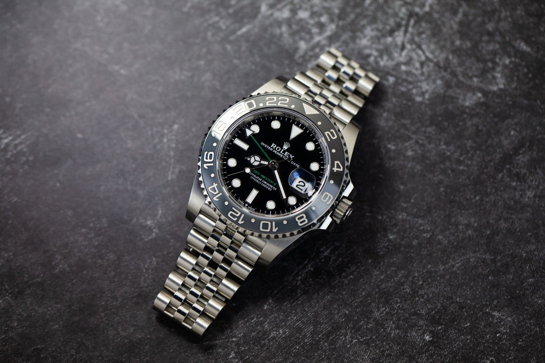 Rolex GMT-Master II Black Dial Metal Bracelet Men's Watch (Ref. 011)