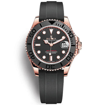 Rolex Rubber Yacht-Master Black Dial Men's Watch (Ref. 069)