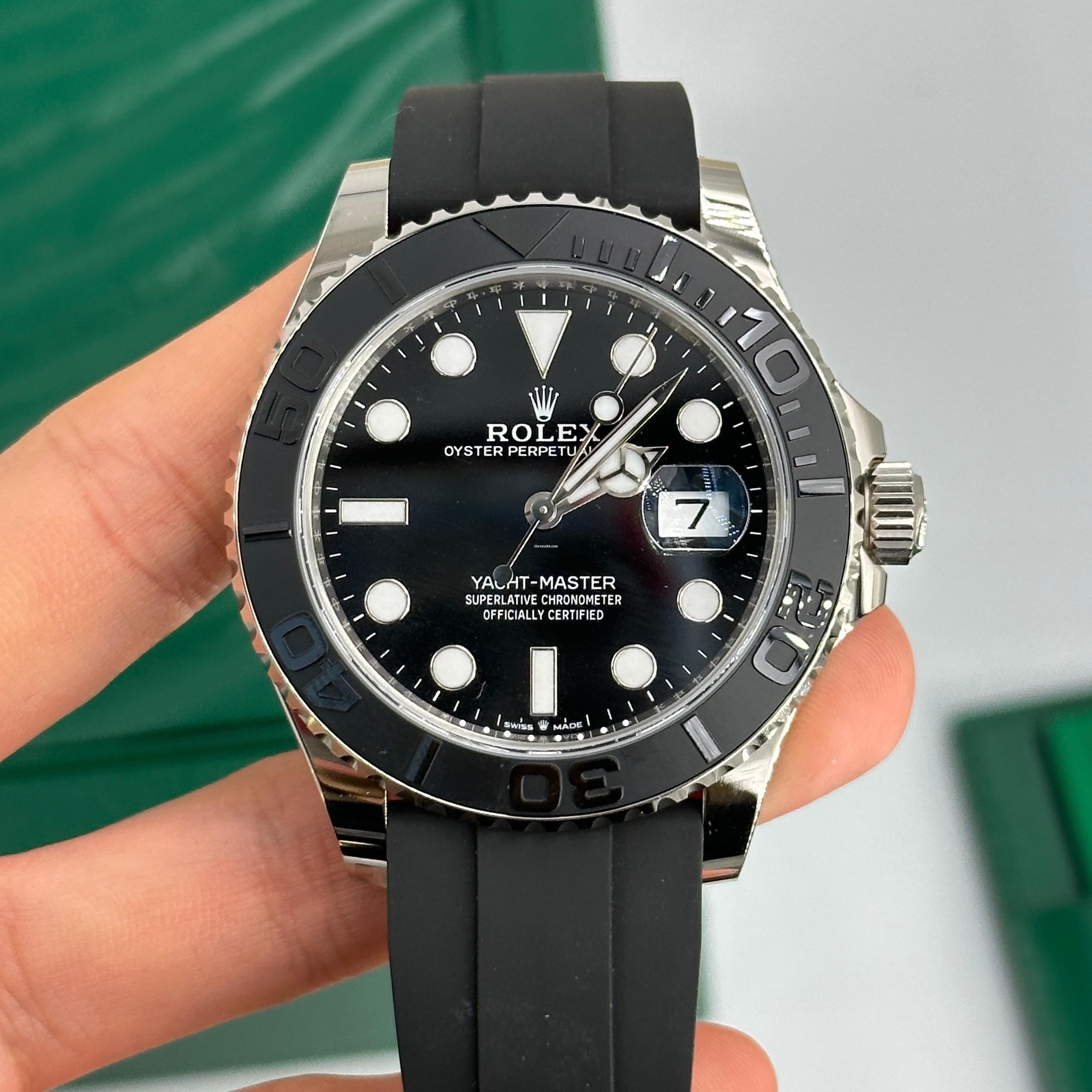 Rolex Rubber Yacht-Master Black Dial Men's Watch (Ref. 067)
