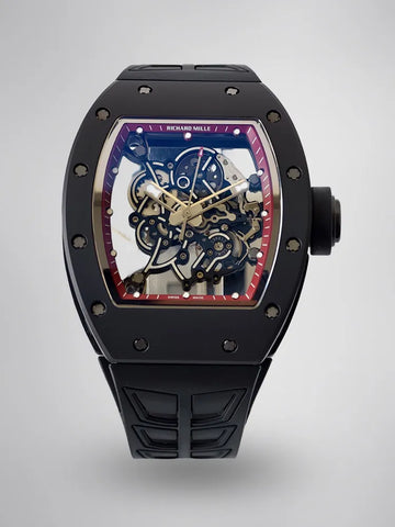 UMI Richard Mille RM 055 Bubba Watson Best Replica with Black Ceramic Case Red Flange RMUL2 Movement