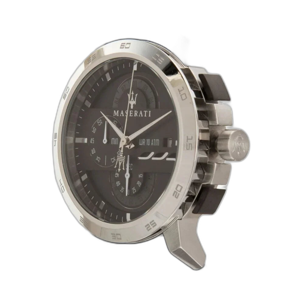 Maserati Black Dial 45 mm Leather Strap Men's Watch R8871619004