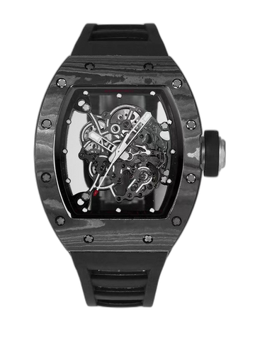 Replica Swiss RM055 Carbon Fiber Replica Watch – Skeleton Design