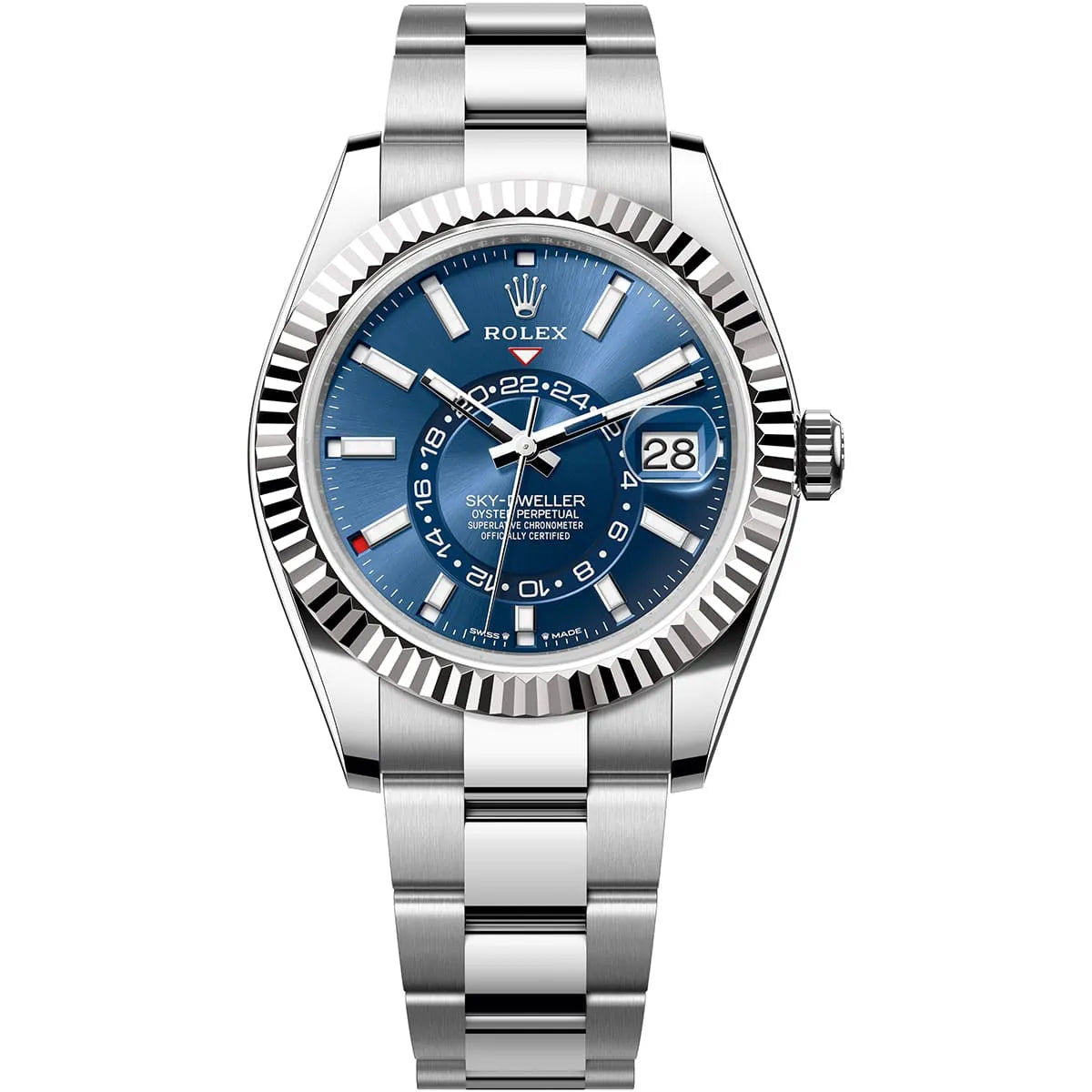 Rolex Sky-Dweller Blue Dial 42 mm Metal Bracelet Men's Watch (Ref. 029)