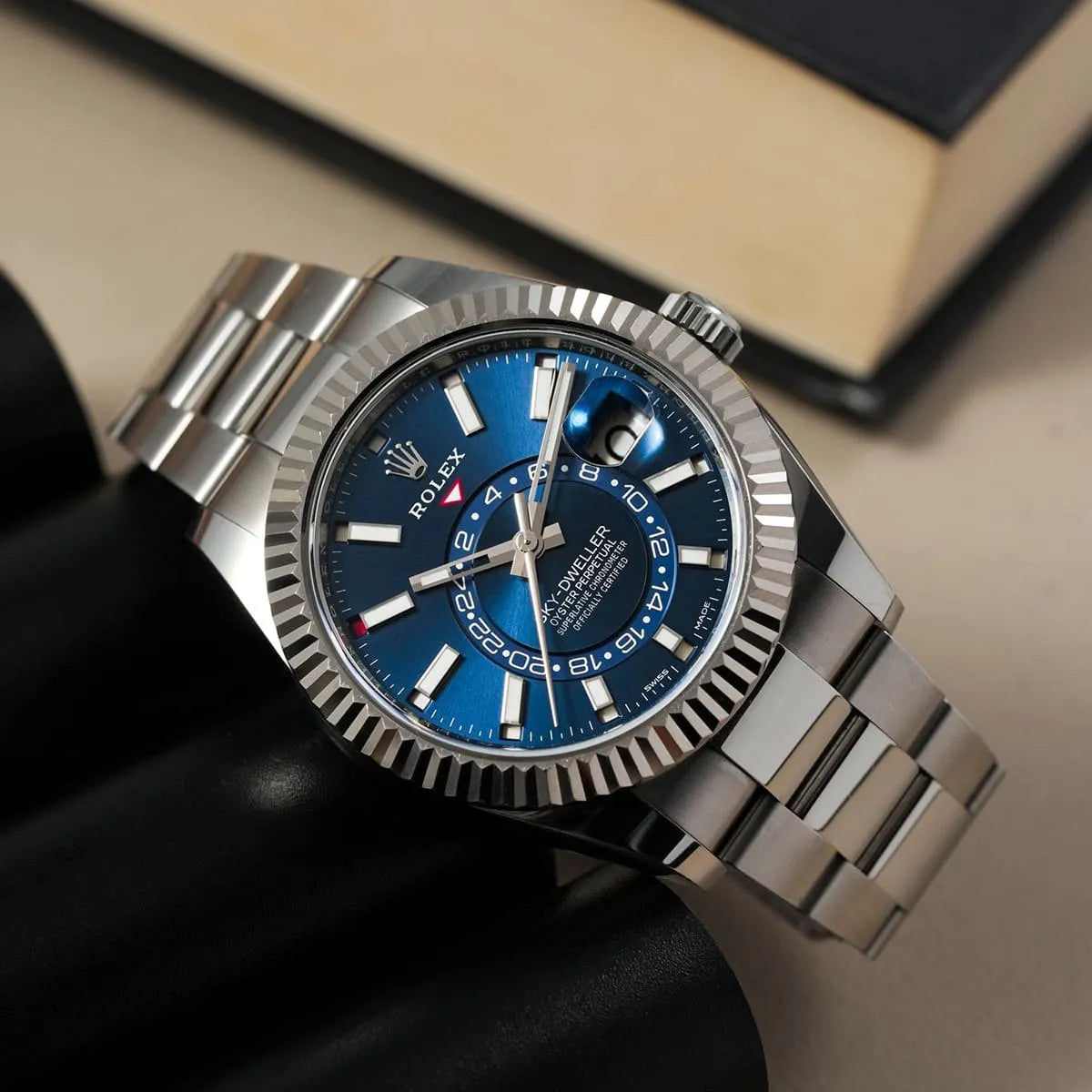 Rolex Sky-Dweller Blue Dial 42 mm Metal Bracelet Men's Watch (Ref. 029)