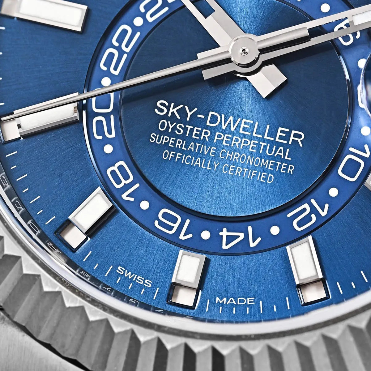 Rolex Sky-Dweller Blue Dial 42 mm Metal Bracelet Men's Watch (Ref. 029)