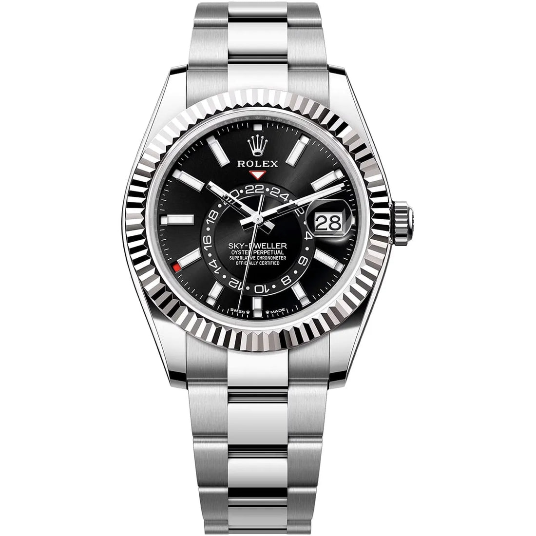 Rolex Sky-Dweller Black Dial 43 mm Metal Bracelet Men's Watch (Ref. 051)