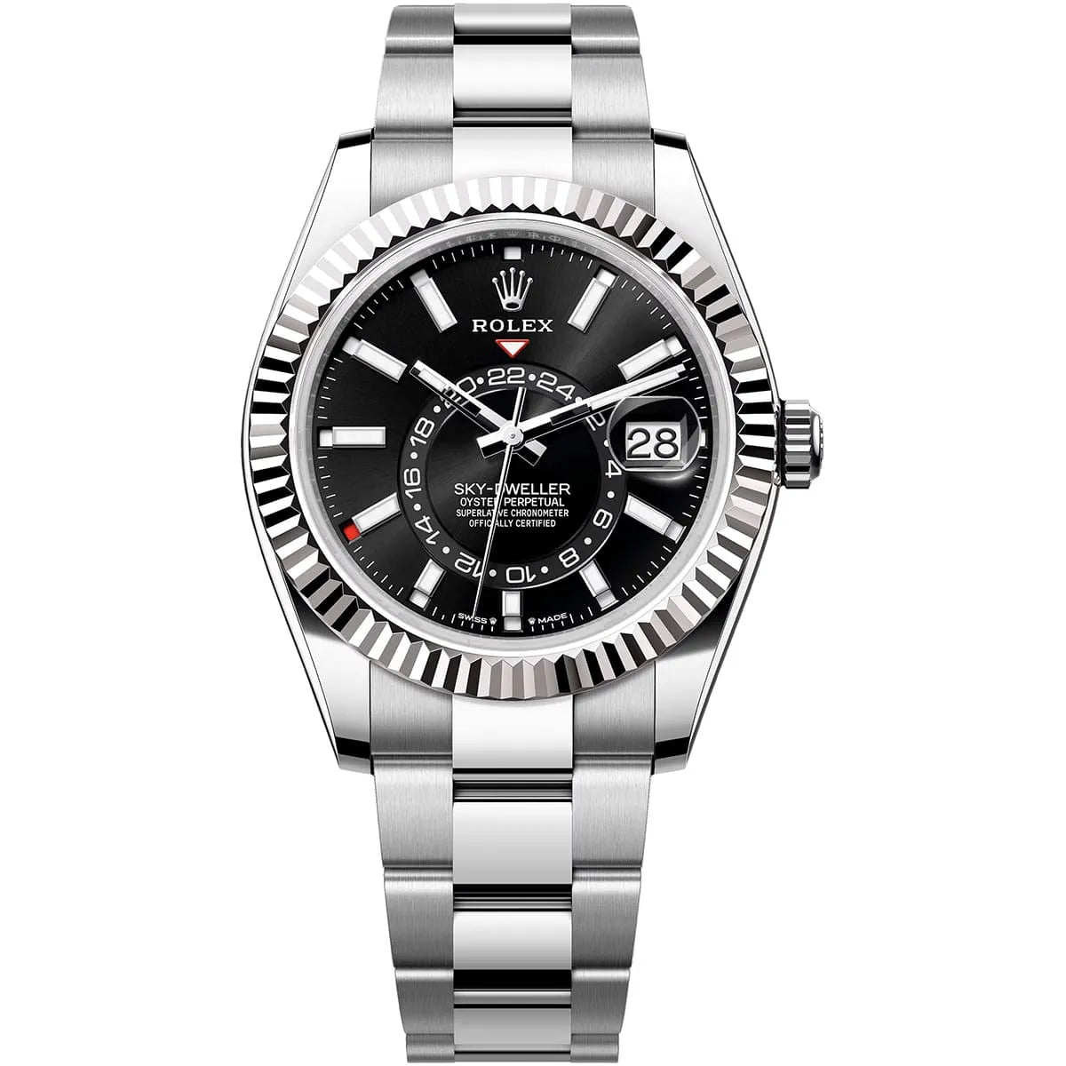 Rolex Sky-Dweller Black Dial 43 mm Metal Bracelet Men's Watch (Ref. 051)