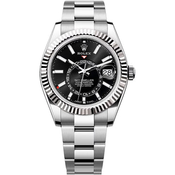 Rolex Sky-Dweller Black Dial 43 mm Metal Bracelet Men's Watch (Ref. 051)