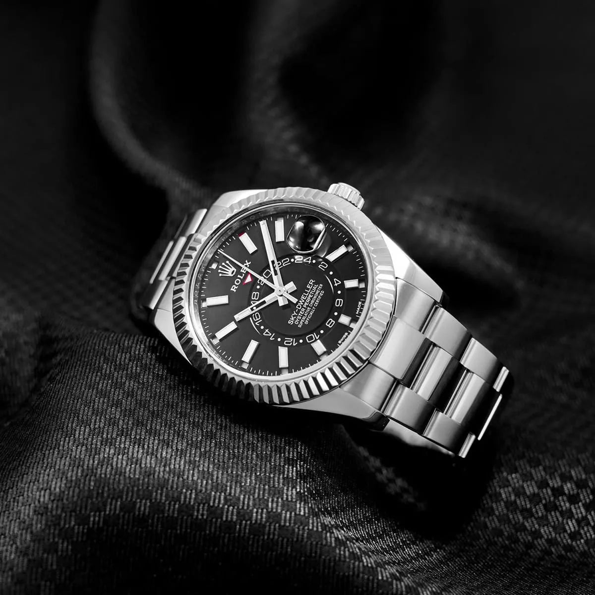 Rolex Sky-Dweller Black Dial 43 mm Metal Bracelet Men's Watch (Ref. 051)