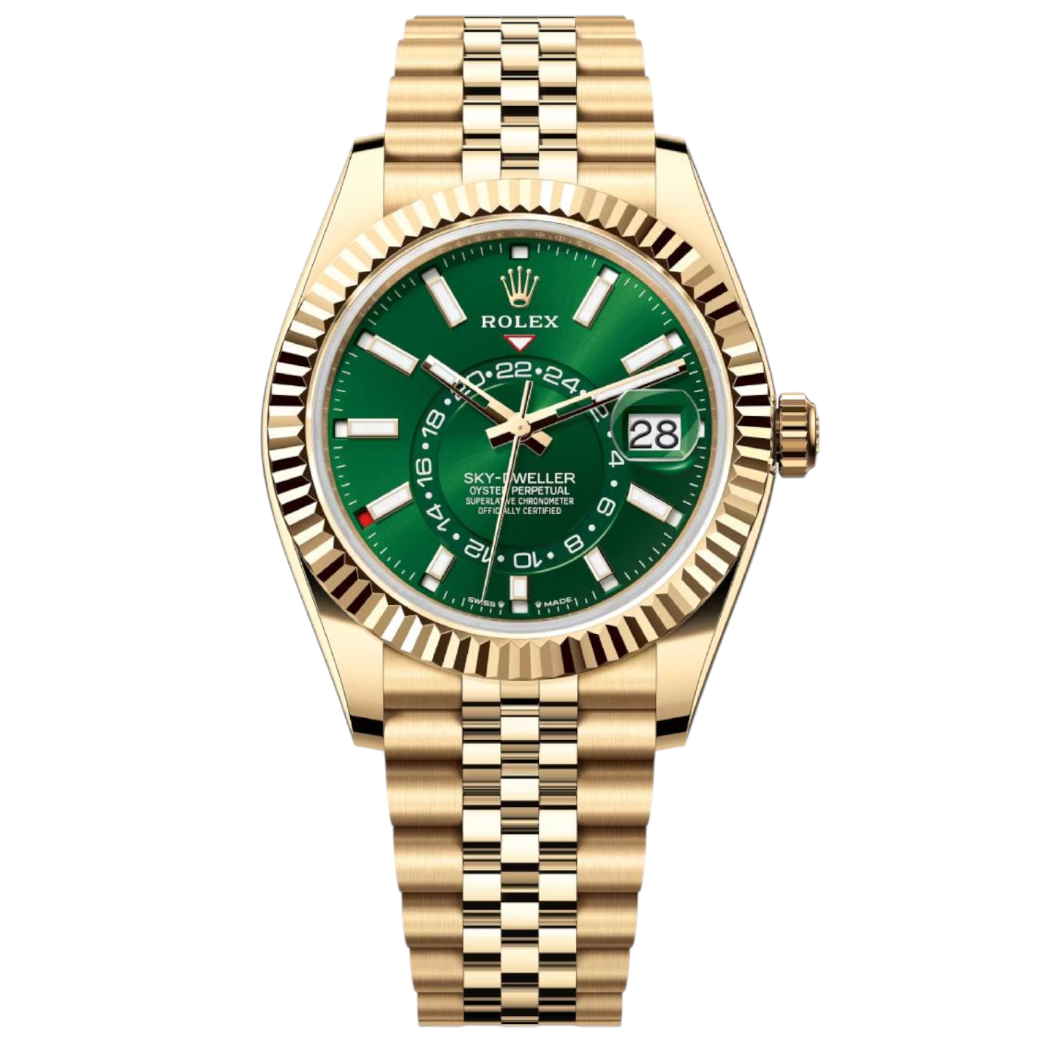 Rolex Sky-Dweller Green Dial 42 mm Metal Bracelet Men's Watch (Ref. 001)