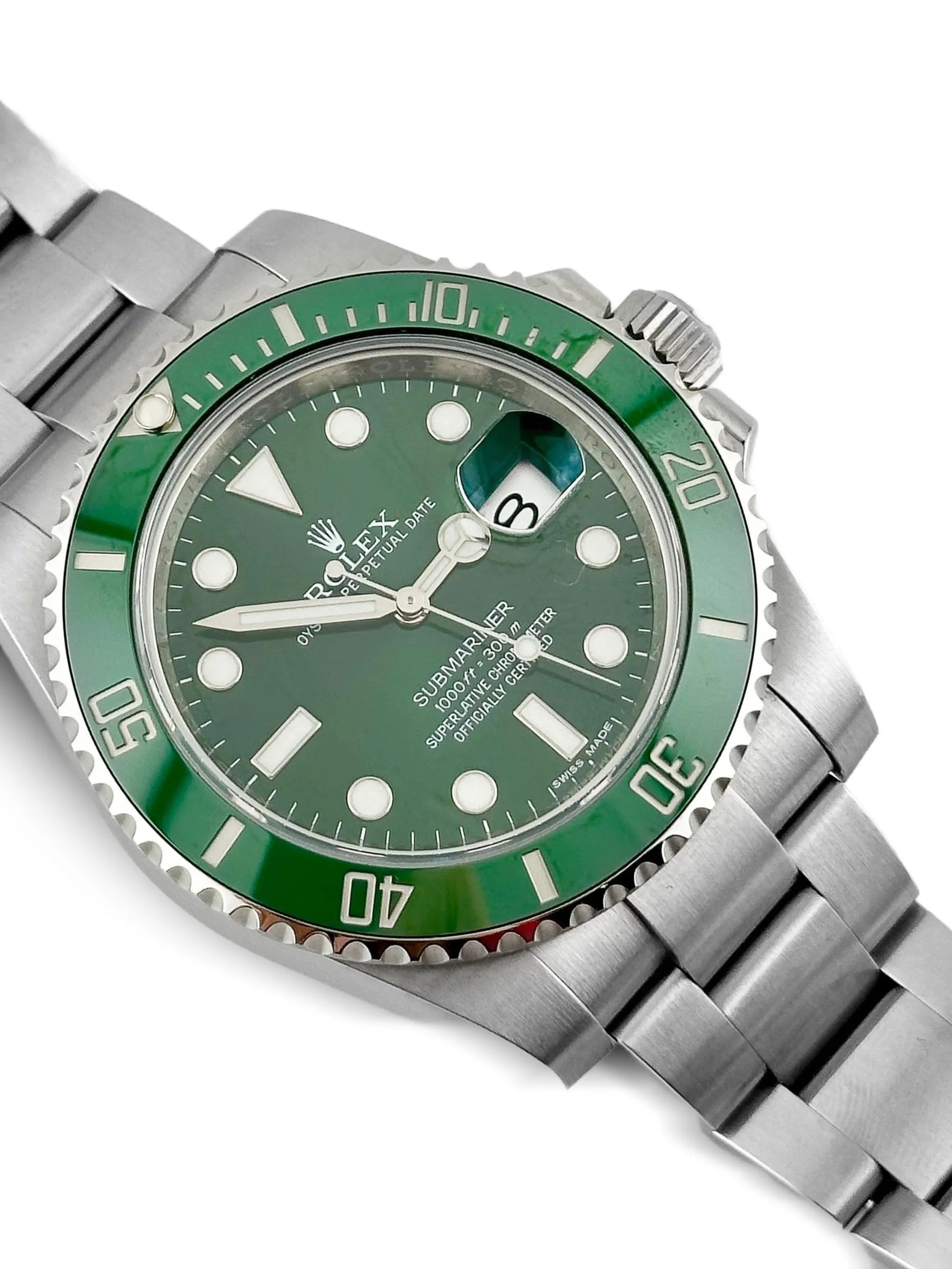 Rolex Submariner Green Dial 41 mm Metal Bracelet Men's Watch