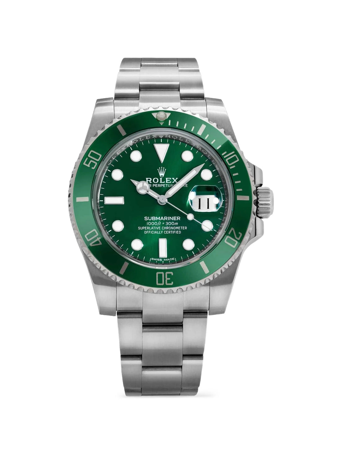 Rolex Submariner Green Dial 41 mm Metal Bracelet Men's Watch