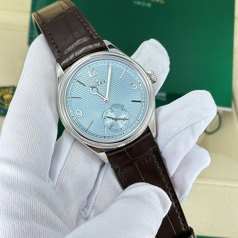 Rolex 1908 Perpetual Blue Dial Metal Bracelet Men's Watch