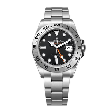 Rolex Explorer II Black Dial Metal Bracelet Men's Watch